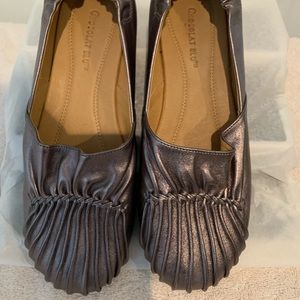 Chocolat Blue flat shoes leather silver/pink color